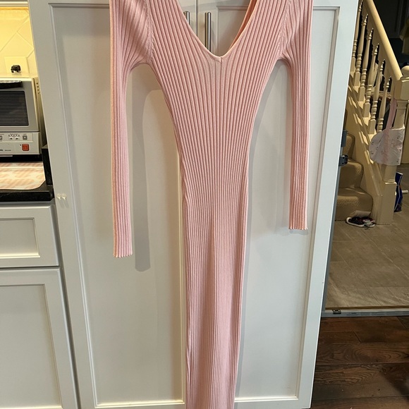 Pinkblush Pink Fitted Maternity Dress Long Sleeve - Picture 3 of 5